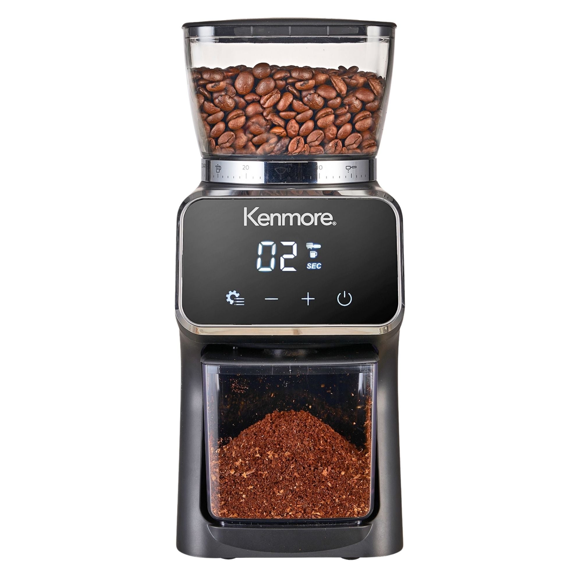 Kenmore Digital Conical Burr Coffee Grinder | 30 Grind Sizes (Fine To Coarse) | Precise Grinding For French Press Drip Coffee Espresso Pour Over & Cold Brew