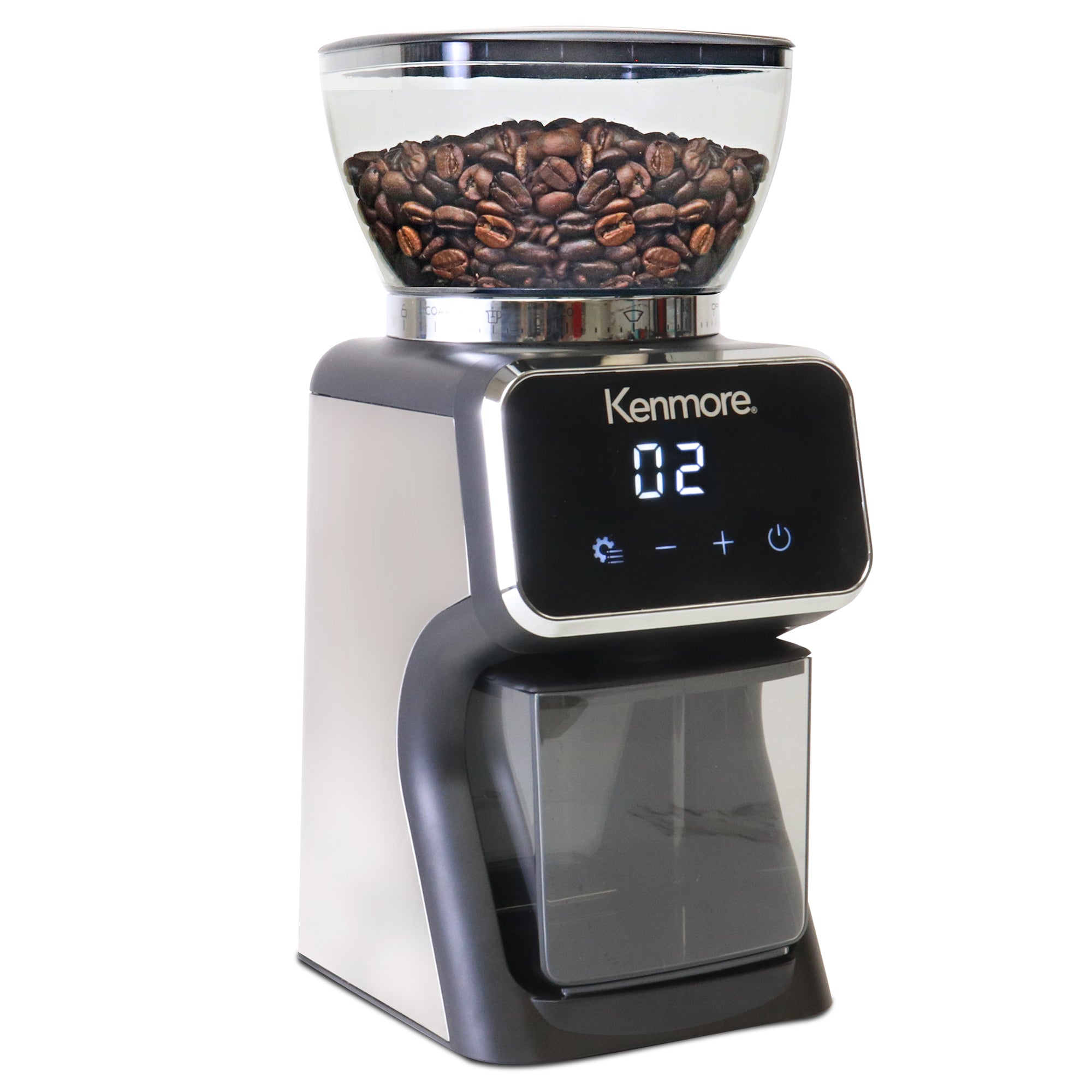 Kenmore Digital Conical Burr Coffee Grinder | 30 Grind Sizes (Fine To Coarse) | Precise Grinding For French Press Drip Coffee Espresso Pour Over & Cold Brew