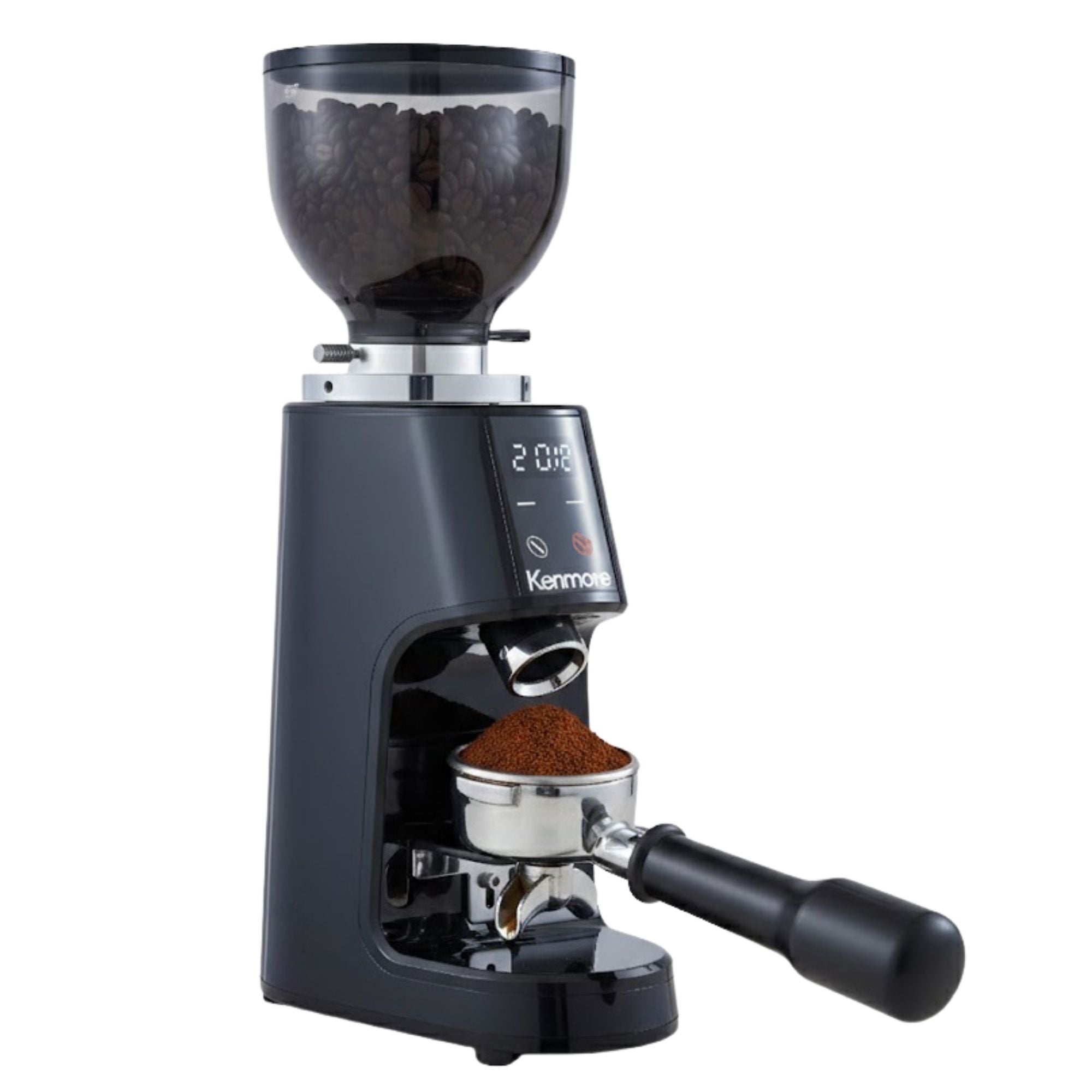 Kenmore Digital Conical Burr Coffee Grinder | 30 Grind Sizes (Fine To Coarse) | Smart Dosing By Cup, Time Or Portafilter | Precise Grinding For French Press Drip Coffee Espresso Pour Over & Cold Brew