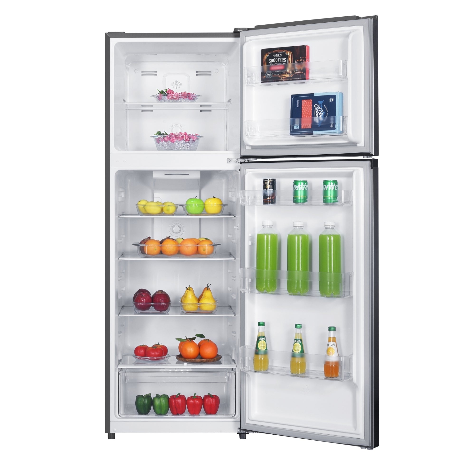 Kenmore 334L Top Mount Refrigerator Frost Free Stainless Steel Look Fridge Freezer LED Lighting Multi Air Flow Reversible Door 3.5 Star Energy AU