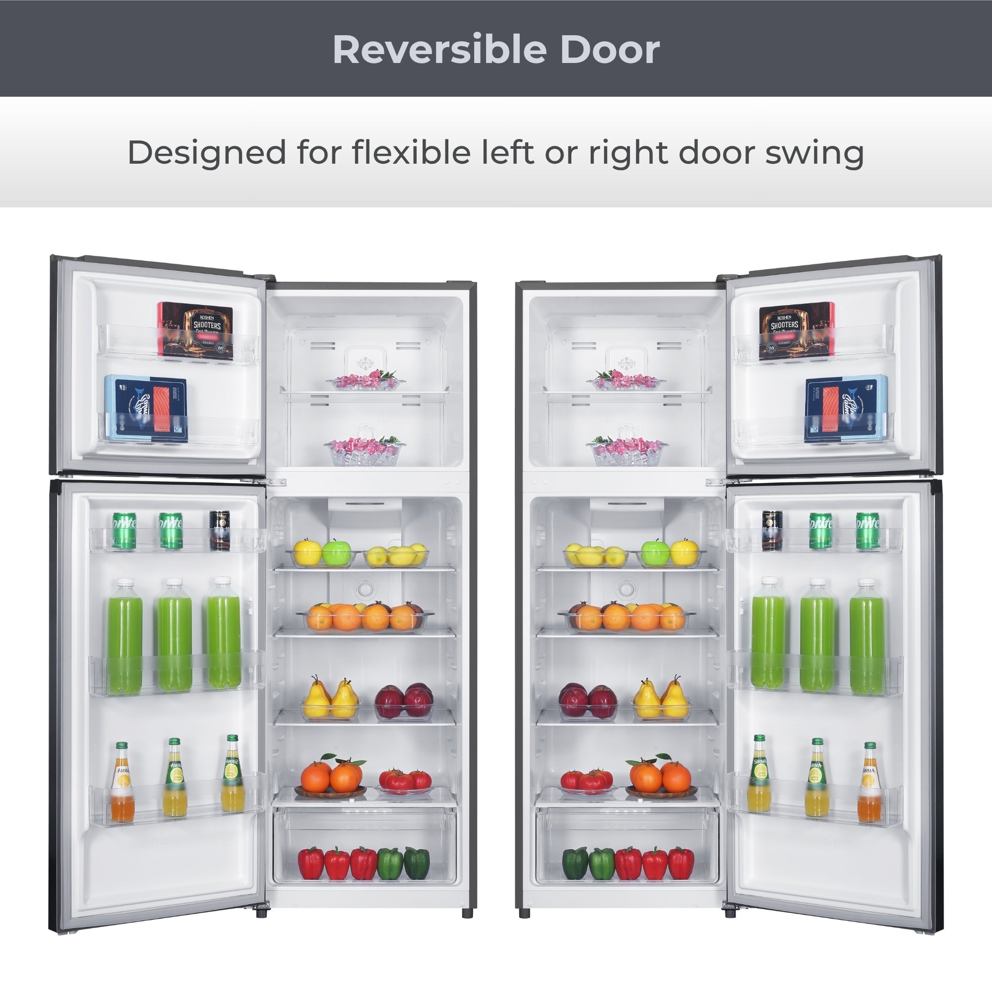 Kenmore 334L Top Mount Refrigerator Frost Free Stainless Steel Look Fridge Freezer LED Lighting Multi Air Flow Reversible Door 3.5 Star Energy AU