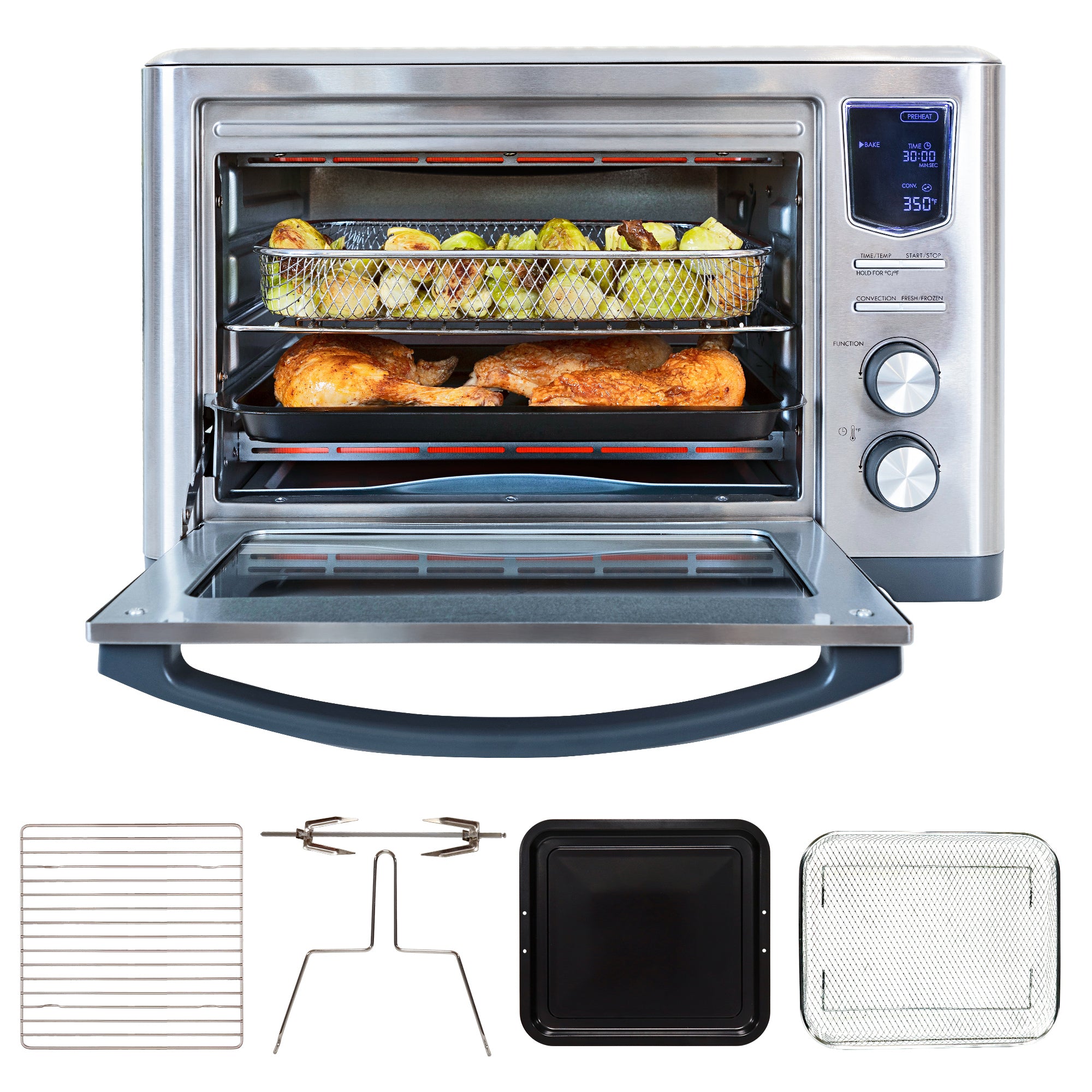 Kenmore 11-In-1 Digital Air Fryer Toaster Oven Rotisserie 6-Slice