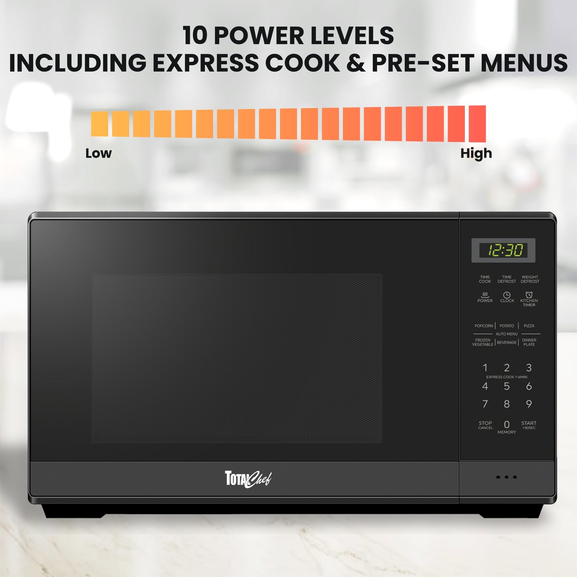 Total Chef 700W Microwave Oven 20L Black