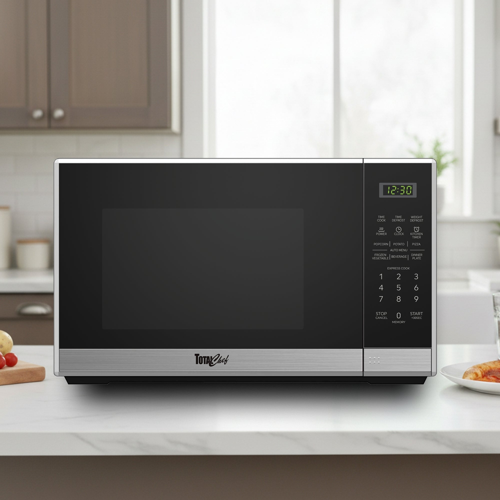 Total Chef 1100W Microwave Oven 34L Black