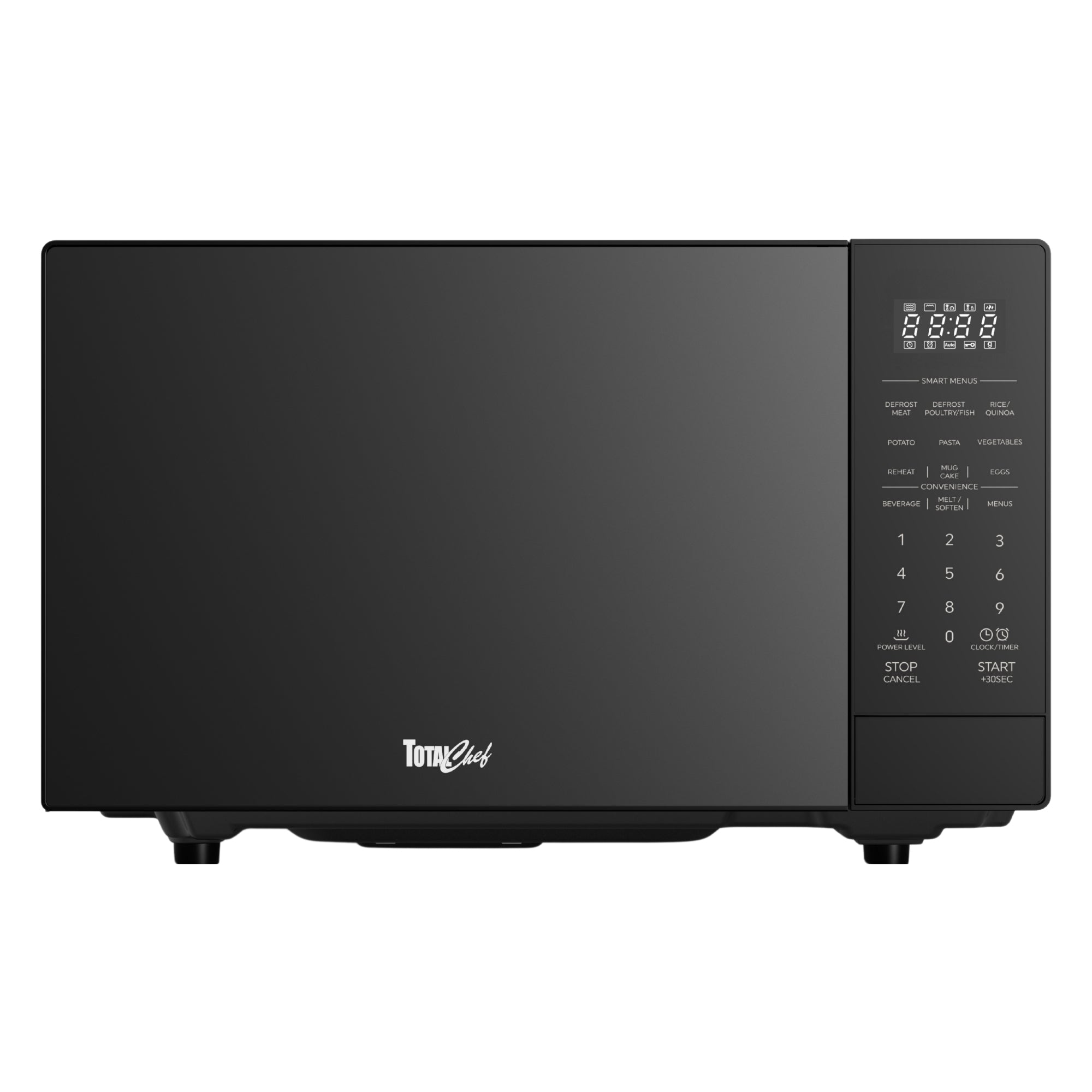 Total Chef 1200W Flatbed Inverter Microwave Oven with Smart Sensor 32L, Black
