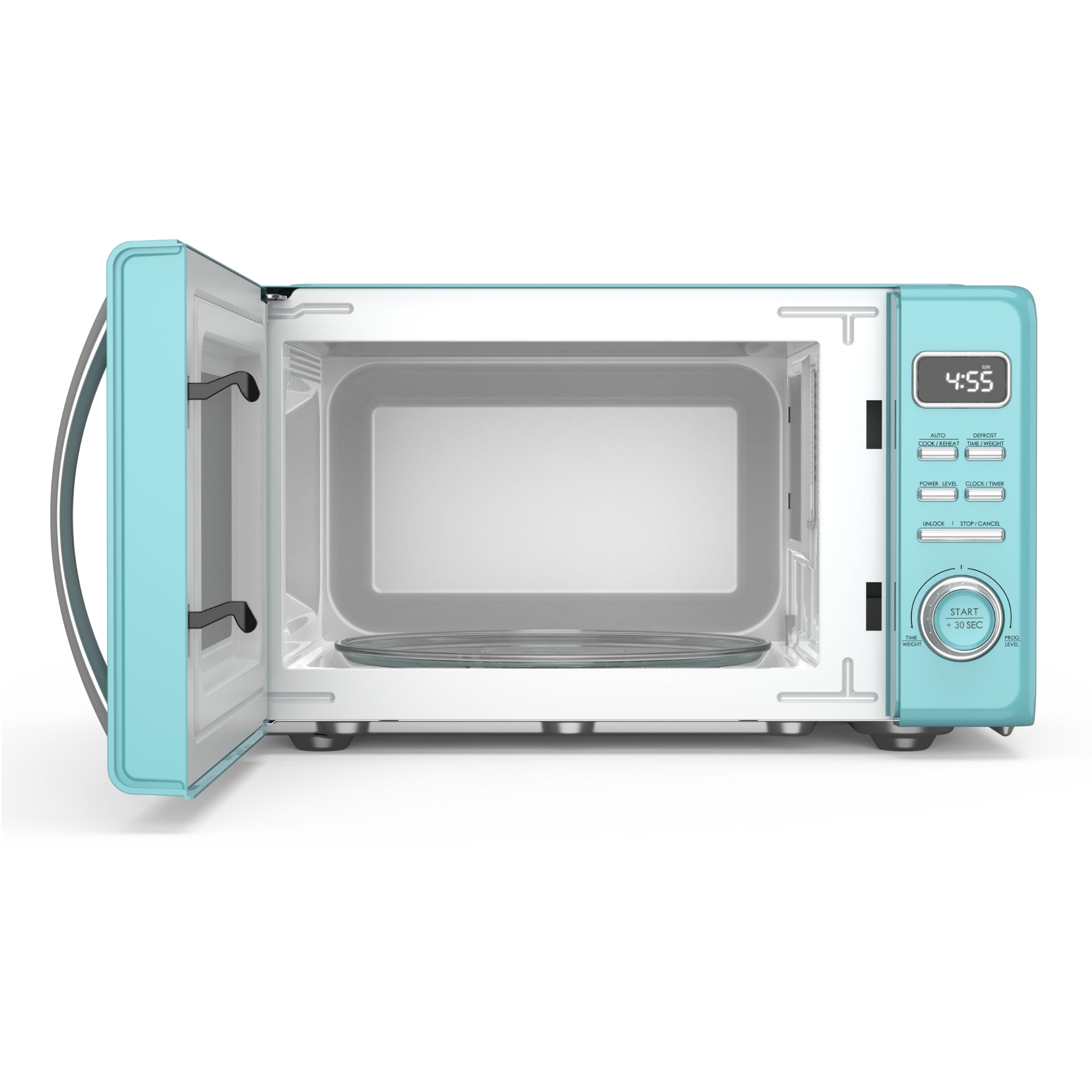 Total Chef Retro Countertop Microwave Oven 25 L – LED Display, Quick-Start, Weight/Time Defrost, 7 Auto Cook & 10 Reheat Presets, Blue