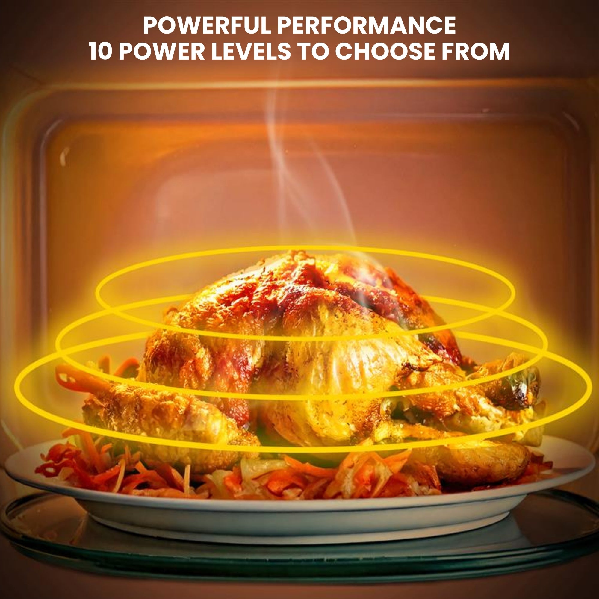 Total Chef Retro Countertop Microwave Oven 25 L – LED Display, Quick-Start, Weight/Time Defrost, 7 Auto Cook & 10 Reheat Presets, Red