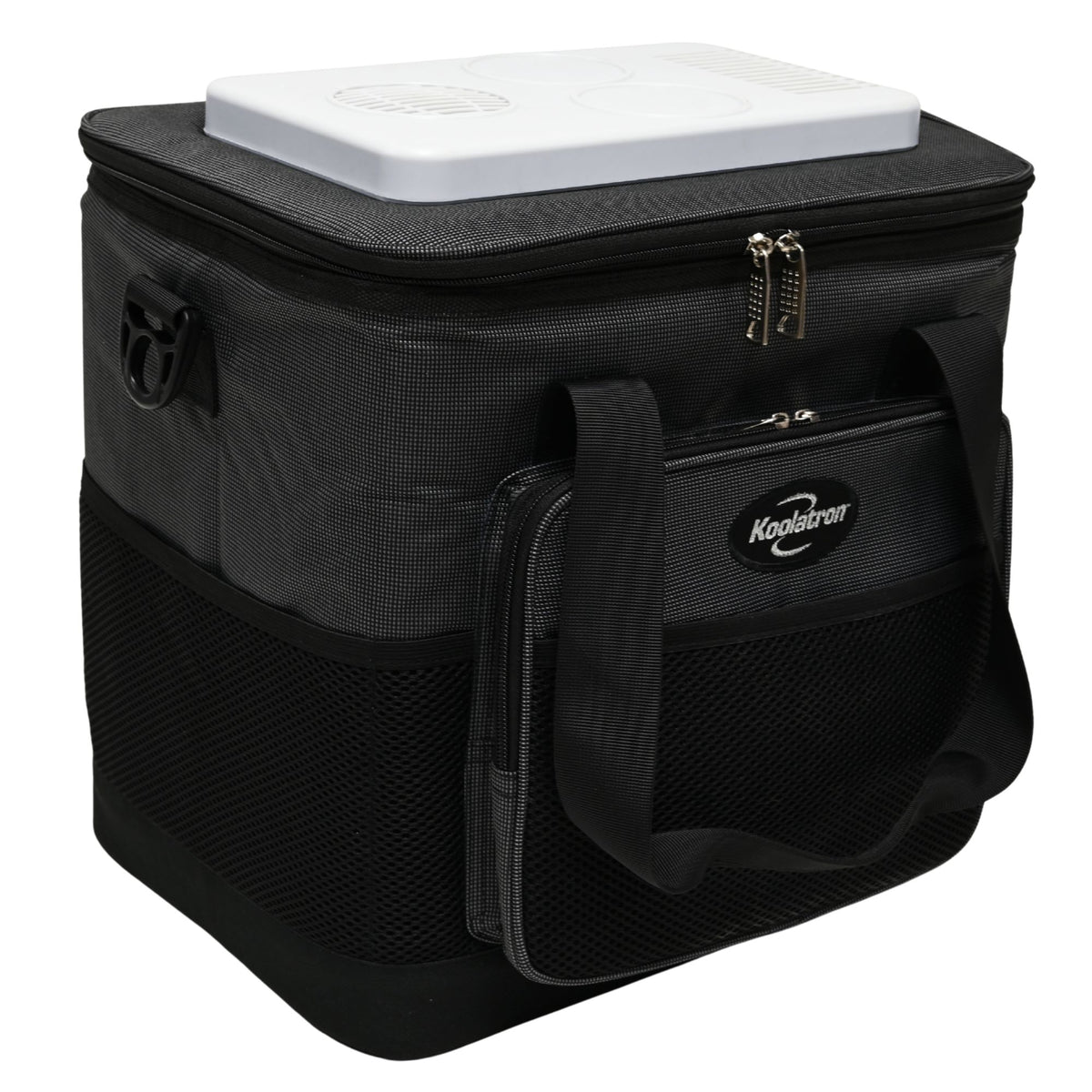 Koolatron 12V Electric Cool Bag 13L Portable Car Fridge, Thermoelectric Soft Cool Box with Adjustable Strap, Foldable Iceless Cool Bag for Car, Caravan & Camping Travel