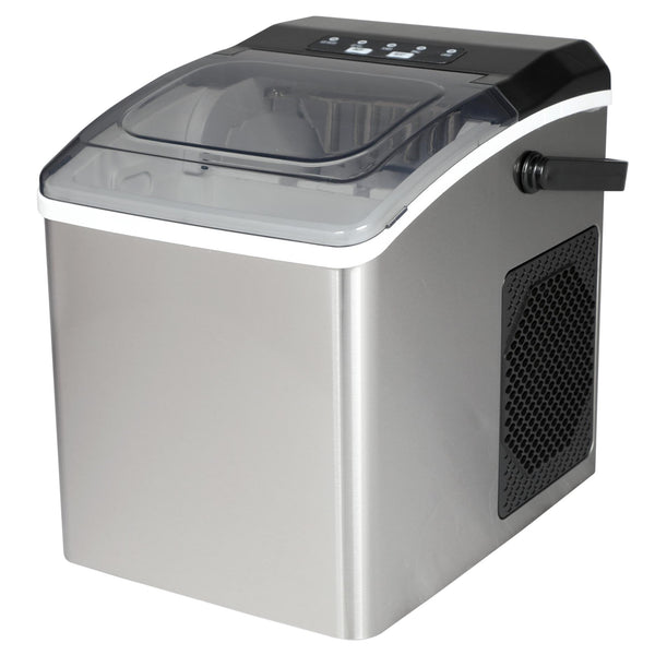 Product shot of automatic ice maker on white background
