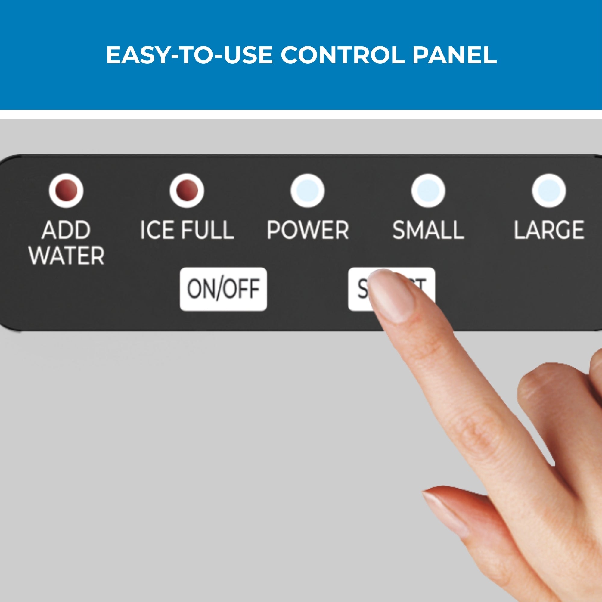 Koolatron Countertop Ice Machine | Portable Ice Maker | 12 kg of ice each day | 8 Ice Cubes Ready in 7 mins | 2 Sizes Of Ice Pellets | Ice Scoop & Basket Included | Self-Cleaning | White