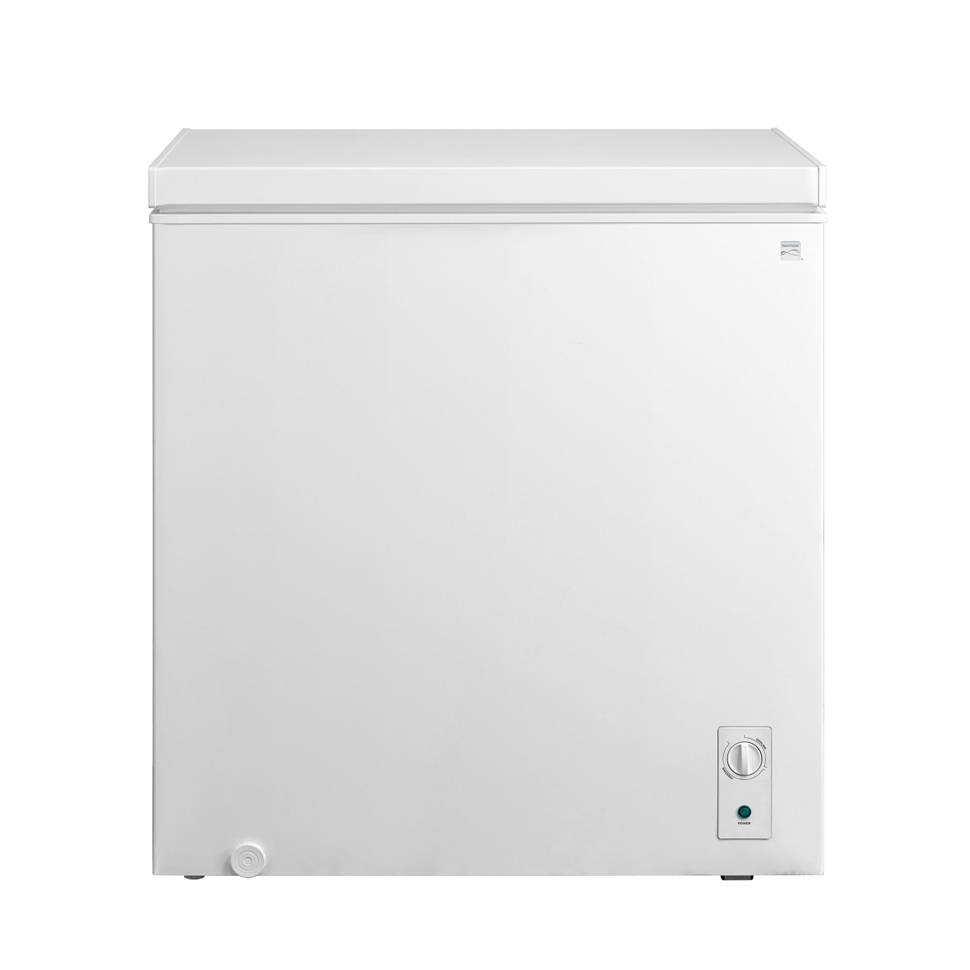 Kenmore convertible chest freezer, closed, on a white background