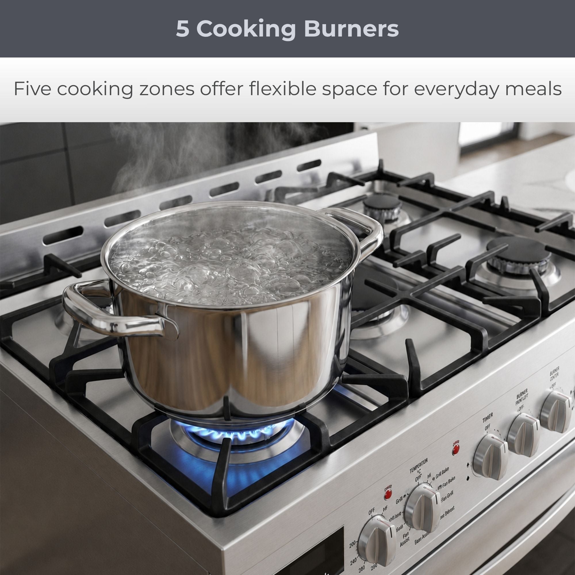 Kenmore 90 cm Dual Fuel Freestanding Range Cooker with Air Fry
