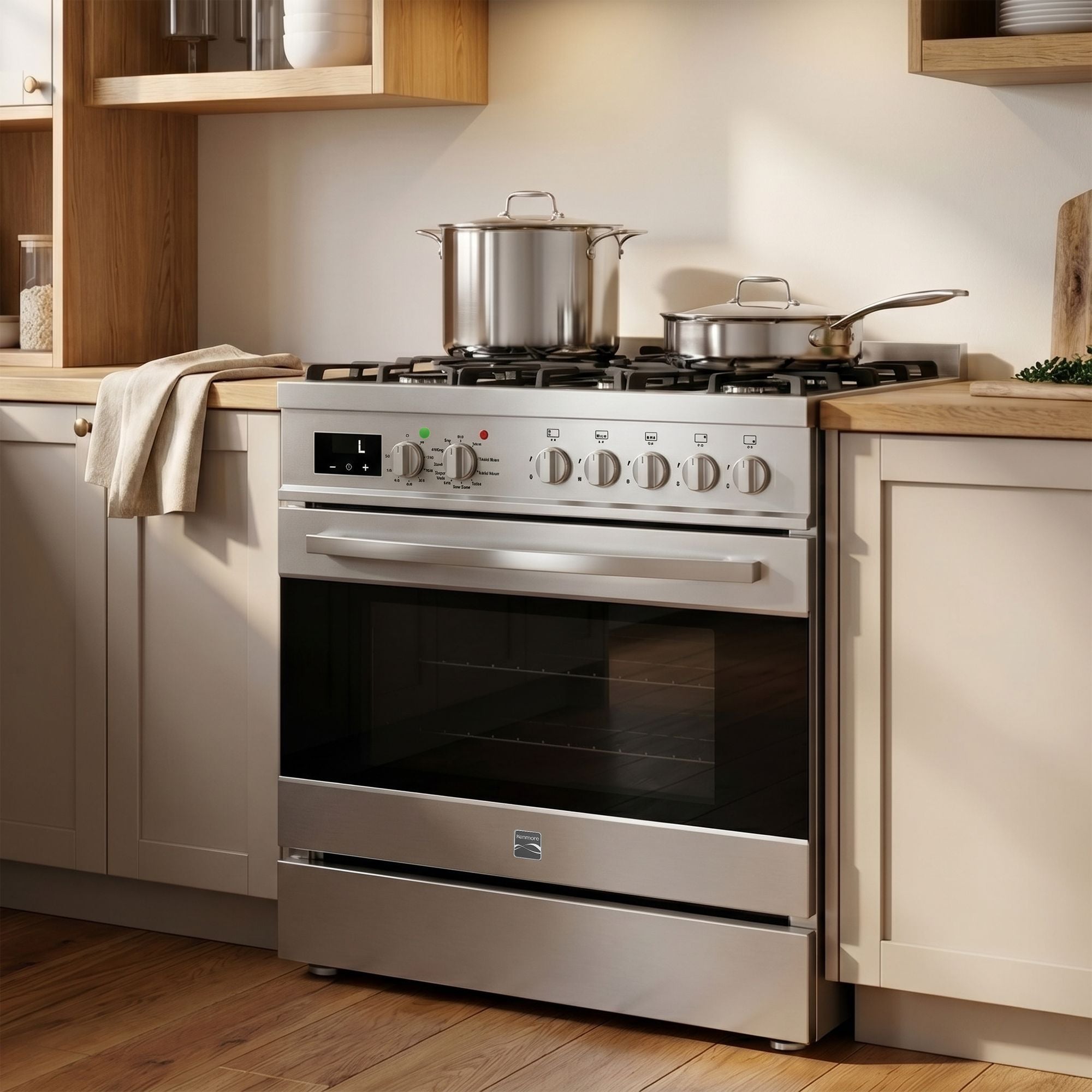 Kenmore 90 cm Dual Fuel Freestanding Range Cooker with Air Fry