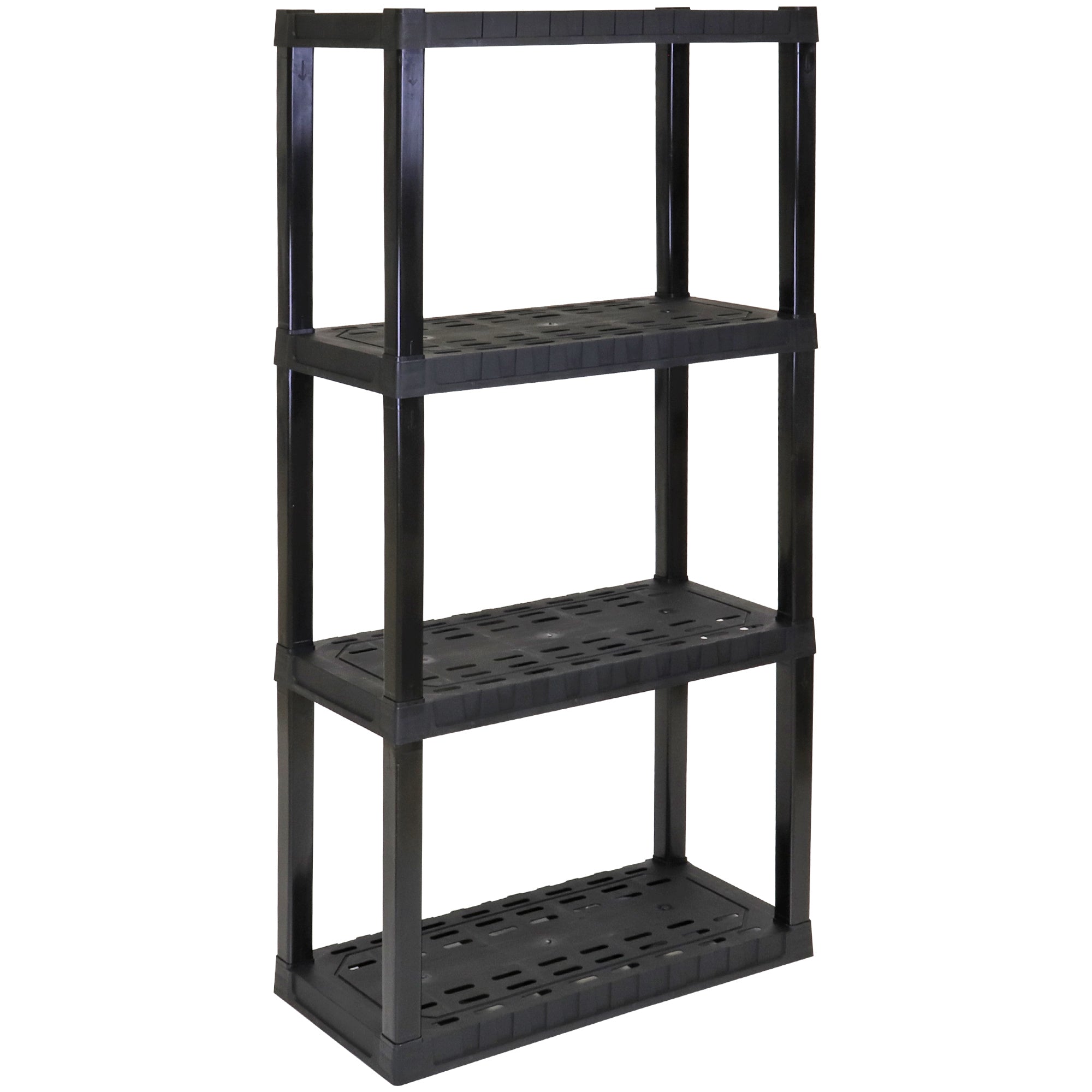 Oskar 4-Tier Shelving Unit | H145 X W76 X D36 cm | Home Storage | Black
