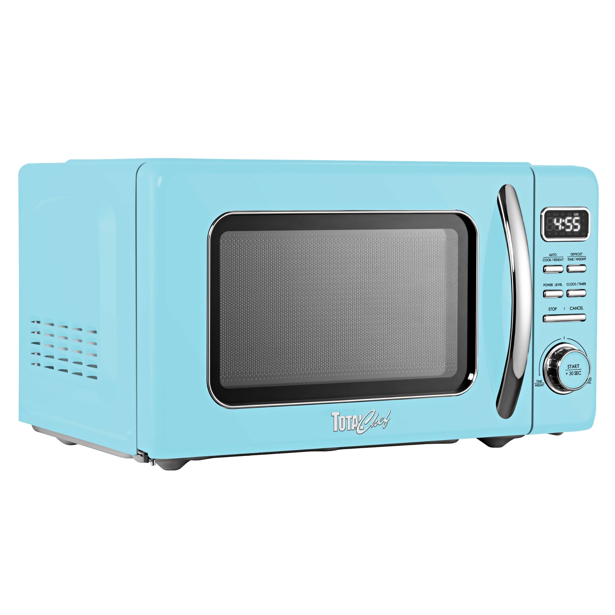 Total Chef Retro Countertop Microwave Oven 25 L –  LED Display, Quick-Start, Weight/Time Defrost, 7 Auto Cook & 10 Reheat Presets, Blue