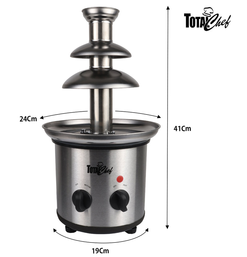 total-chef-chocolate-fondue-fountain-3-tier-stainless-steel