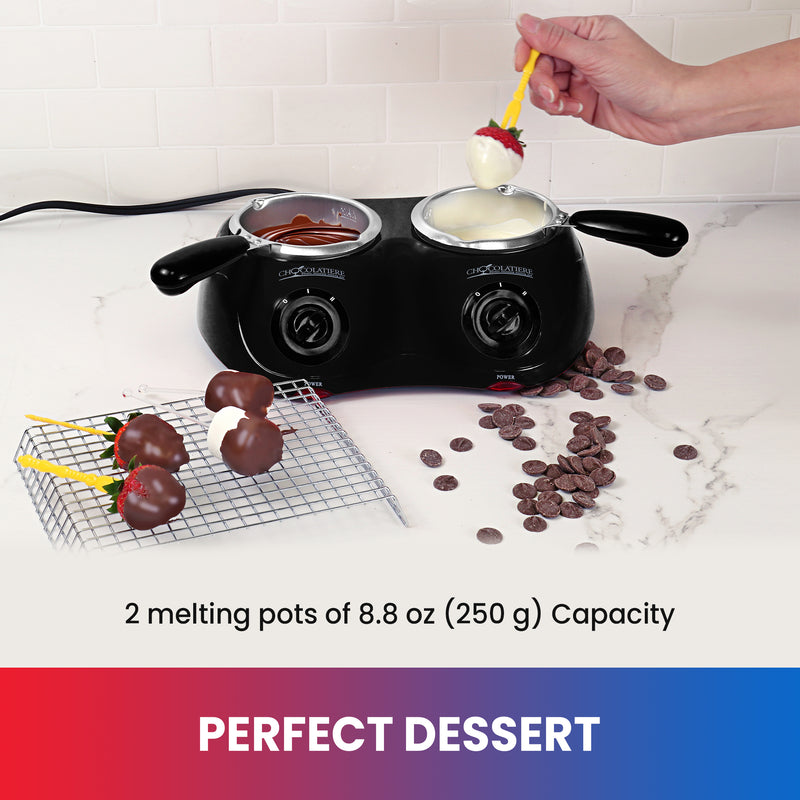 total-chef-chocolatiere-dual-fondue-pot-candy-maker-black
